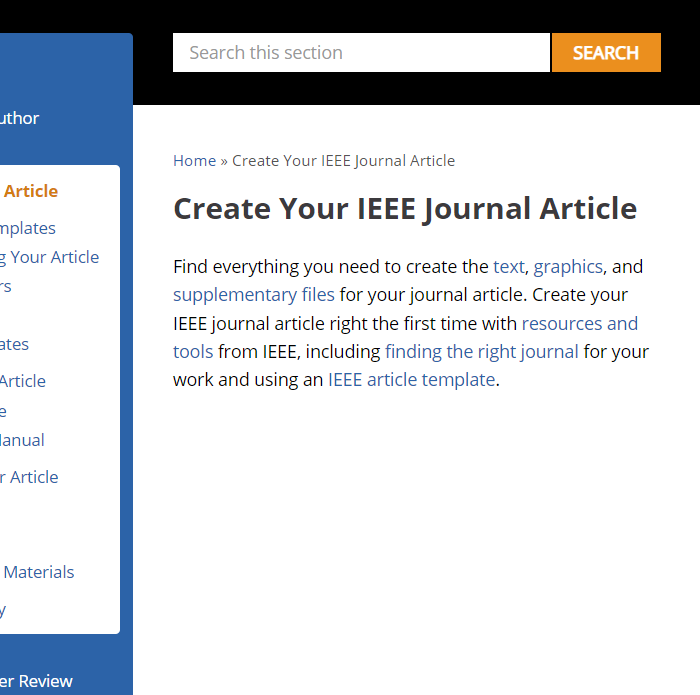 IEEE Author Center - Create Your IEEE Article