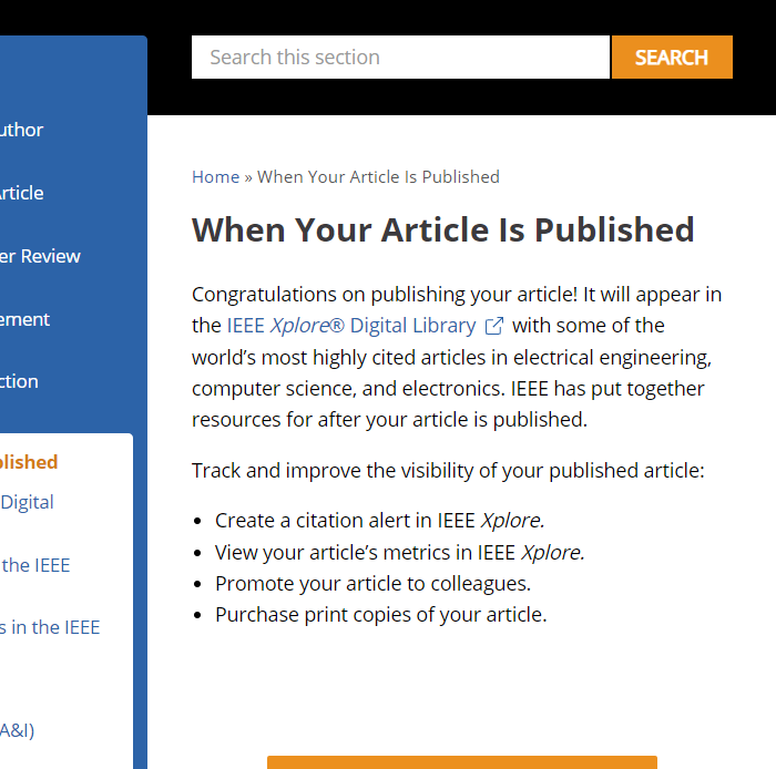 IEEE Author Center - When Your Article Is Published